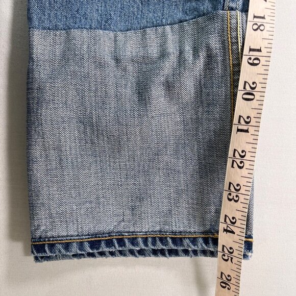 Rag & Bone Trompe L'Oeil Selvedge Cuff Grommet Jeans Size 24 - Picture 12 of 15